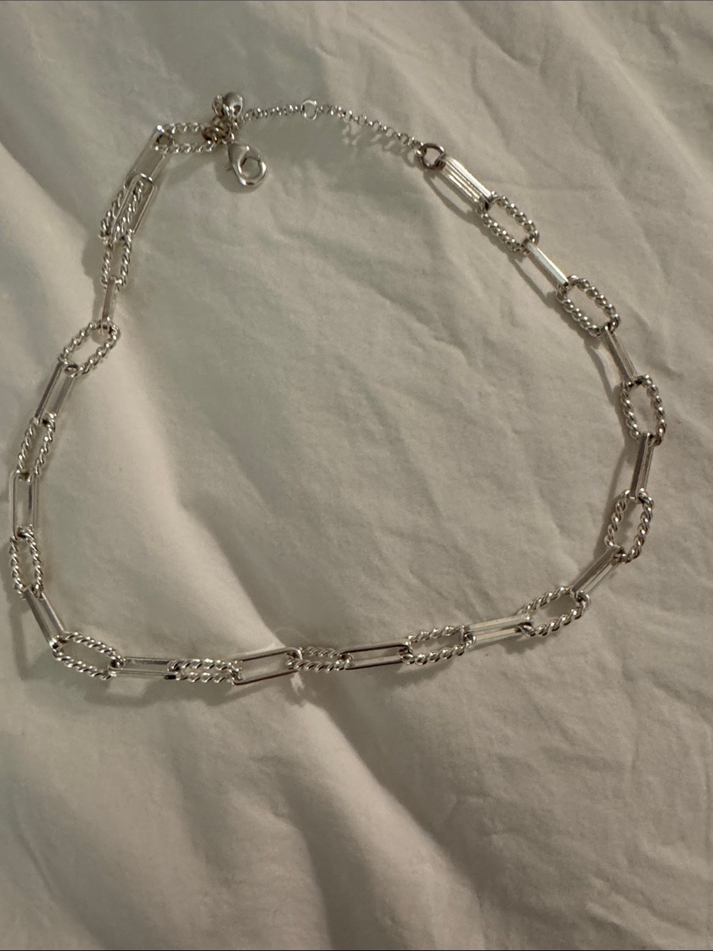 LOFT Silver Paperclip Link Necklace